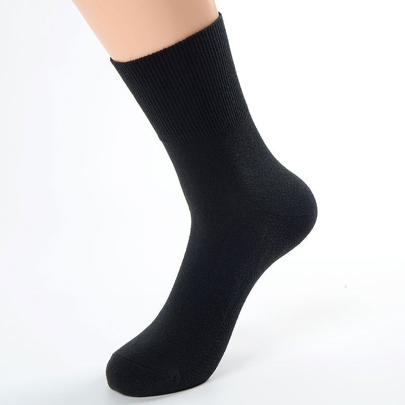 Loose Cotton Socks Solid Color Double Needle Breathable