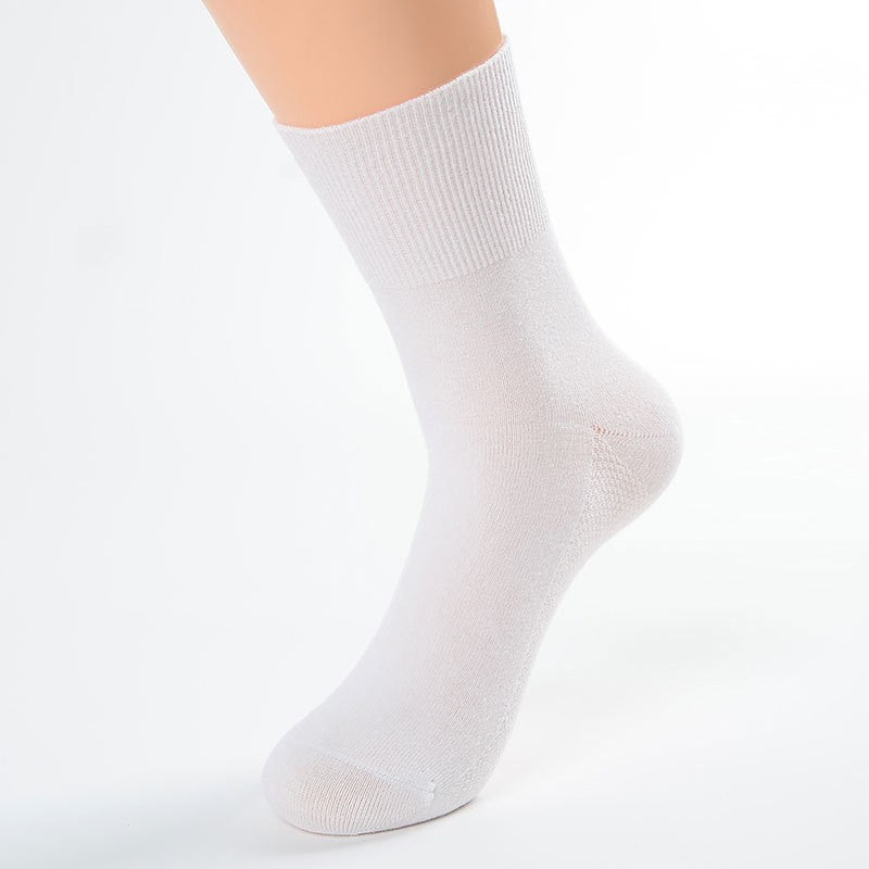 Loose Cotton Socks Solid Color Double Needle Breathable